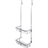 Mensola doccia Idrostile con ganci 276x762 mm cromo