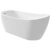 Vasca freestanding asimmetrica Rodas 160 cm bianco in acrilico