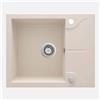 - Lavello granito 1 vasca gocciolatoio Idrostile sifone 490x194 mm beige