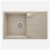 Deante Lavello granito 1 vasca gocciolatoio Idrostile sifone 490x194 mm sabbia