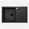 Lavello 1 vasca gocciolatoio Sagua la Grande 490x194 mm nero grafite met