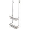 Mensola doccia Idrostile con ganci 276x762 mm acciaio spazzolato
