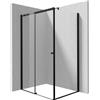 Cabina doccia rettangolare Coliseo Idrostile vetro 6 mm 1200x2000 mm nero