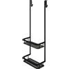 Mensola doccia Idrostile con ganci 276x762 mm nero
