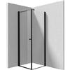 Cabina doccia quadrata Coliseo Idrostile vetro 8 mm 900x2000 mm nero