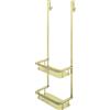 Mensola doccia Idrostile con ganci 276x762 mm oro spazzolato
