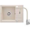 - Lavello con rubinetto 1 vasca con gocciolatoio Idrostile Martí 440x164 mm Beige