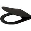 Copriwater WC slim soft-close nero 36,6 x 44,6 cm