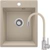 Lavello con rubinetto 1 vasca Idrostile Bayamo 500x211 mm sabbia