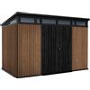 Keter Casetta da giardino Keter in plastica Pent sp 20 mm marr.chiaro 7,4 m²