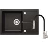 - Lavello con rubinetto bocca elastica Idrostile Amancio 440x164 mm Nero cromo