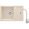 - Lavello con rubinetto bocca elastica Idrostile Amancio 440x164 mm beige