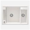 Lavello 1.5 vasche magnetico Idrostile Guayos sifone 500x219 mm alabastro