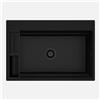 - Lavello granito magnetico 1 vasca Idrostile sifone 520x220 mm nero