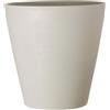 Coprivaso plastica riciclata Ø 15 cm bianco pietra