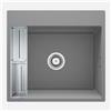 - Lavello granito magnetico 1 vasca Idrostile sifone 520x220 mm grigio