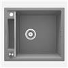 - Lavello granito magnetico 1 vasca Idrostile sifone 500x219 mm grigio