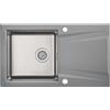 Lavello 1 vasca con gocciolatoio Idrostile Mapos 500x220 mm grigio met
