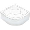 Coperchio piatto doccia semicircolare Idrostile 90x90 cm bianco