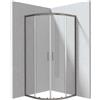 Cabina doccia semicircolare Zulueta Idrostile 900x1950 mm titanio