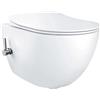 WC sospeso Artemides con funzione bidet miscelatore 37x35 cm bianco