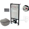 Set WC murale Artemides 6 in 1 antracite titanio-nero