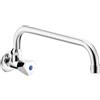 Miscelatore lavabo a parete per acqua fredda o mista cromo L10,5xP34xH5cm