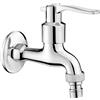 Miscelatore lavabo a parete per acqua fredda o mista cromo L4xP13xH16cm