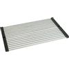 Scolapiatti avvolgibile Idrostile 470x12 mm acciaio spazzolato