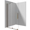 Parete doccia scorrevole Cabaiguán Idrostile vetro op 1400x1950 mm bronzo spazz