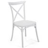 Sedia impilabile Cross in polipropilene bianca 43x52,5h45/88 cm