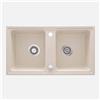 Lavello 2 vasche Idrostile Martí sifone 435x180 mm beige