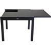 Tavolo in alluminio Boise allungabile antracite 90/180x90h75 cm
