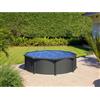 Piscina fuori terra tonda in acciaio antracite Gre Ø 350 H 132 cm