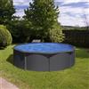 Piscina fuori terra tonda in acciaio antracite Gre Ø 350 H 120 cm