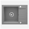 Lavello 1 vasca con gocciolatoio Idrostile Martí 440x164 mm grigio met