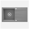 Lavello 1 vasca con gocciolatoio Idrostile Martí 440x160 mm grigio met