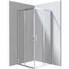 Cabina doccia quadrata Zulueta Idrostile vetro 6 mm 900x1950 mm cromo