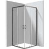 Cabina doccia quadrata Zulueta Idrostile vetro 6 mm 900x1950 mm titanio