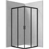 Cabina doccia quadrata Caimito Idrostile 900x1850 mm nero