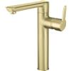 Miscelatore lavabo Rodas alto oro spazzolato H80 L275 P425 mm
