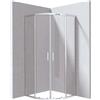 Cabina doccia semicircolare Zulueta Idrostile 900x1950 mm cromo