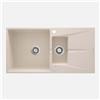 Lavello 1 vasca e mezza gocciolatoio Idrostile Bayamo 500x215 mm beige
