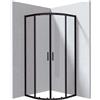 Cabina doccia semicircolare Zulueta Idrostile 900x1950 mm nero