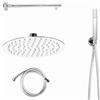 METAFORM Kit doccia Starter soffione braccio doccetta tondo Ø 20 cm acciaio inox
