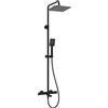 Colonna doccia con miscelatore vasca termostatico Idrostile nero 250x250 mm