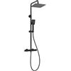 Colonna doccia miscelatore termostatico Idrostile nero 200x200 mm