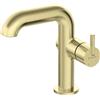 Miscelatore lavabo Limonar con bocca rettangolare oro spazzolato
