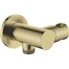 Presa acqua angolare con supporto doccetta Idrostile oro spazzolato