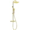 Colonna doccia miscelatore termostatico Idrostile oro 200x200 mm